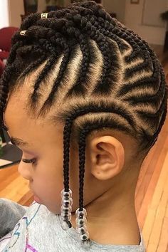 Kiddies Hairstyles with Beads