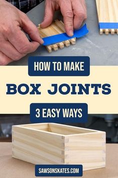 Woodworking tools and projects Make Box, Patio Lanterns, Wooden Box Diy, Small Wood Box, Classy Halloween, Box Joints, Wood Joints