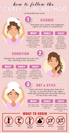 The Curly Girl Method, Wavy Hair Care, Curly Hair Care Routine, Hair Control, Curly Girl Method, Hair Help, Curly Hair With Bangs, Curly Hair Routine, Types Of Curls