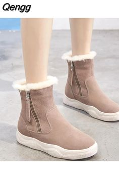 Qengg Winter Snow Boots Women Ankle Boots Genuine Leather Warm Shoes Winter Women Ankle Boots Female Snow Booties A1667 Casual Winter Platform Boots With Closed Toe, Casual High Ankle Mid-calf Boots With Zipper, Casual Mid-calf High Ankle Boots With Zipper, Casual Round Toe Booties For Winter, Casual Flat Heel Platform Boots For Winter, Casual Ankle-high Platform Boots For Winter, High Ankle Martin Boots With Zipper For Winter, Winter High Ankle Martin Boots With Zipper, Winter High Ankle Martin Boots With Zipper Closure