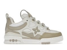 Louis Vuitton LV Skate Sneaker Beige White Men's - 1AARQH - US Lv Skate Sneaker, Zapatillas Louis Vuitton, Teen Closet, Lv Sneakers, White Air Forces, Louis Vuitton Sneakers, Balenciaga Speed Trainer, Sneaker Culture, Fashion Shoes Heels