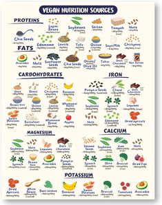 the vegan nutrition sources poster