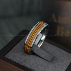 IMG_4171 Wedding Band Music, Guitar String Ring, Music Ring, Guitar Ring, String Ring, Music Rings, Guitar Jewelry, Wood Wedding Ring, Wood Wedding Band