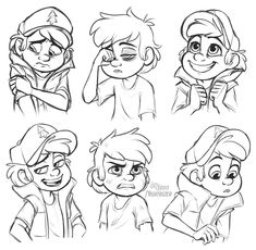 some character sketches for the animated movie