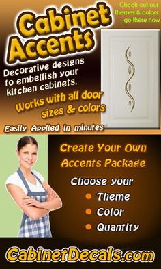 an advertisement for cabinet doors and cabinets