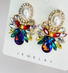 -Boho Colorful Series Shiny Rhinestone Big Stud Earrings For Women Trend,Elegant and Luxury Round Fashion Jewelry Girl Party Accessories. -Design Party Vintage Tassel Ear Jewelry Gift Available in different styles and designs for the party, wedding , dinner and work. mix to outfit to have that luxury and classic look.!! Eye-catching Multicolor Jewelry For Party, Bohemian Jeweled Crystal Earrings For Party, Multicolor Sparkling Stones Drop Earrings, Multicolor Sparkling Drop Earrings, Multicolor Dangle Earrings For Party, Eye-catching Dangle Earrings For Party, Multicolor Rhinestone Jewelry, Multicolor Metal Crystal Earrings With Rhinestones, Multicolor Crystal Earrings With Sparkling Stones As Gift