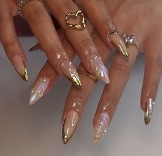 Detty December, Mermaid Nails, Pearl Nails, Easy Nails, Nail Forms, Nail Swag, Nails 2024, Birthday Nails, Funky Nails