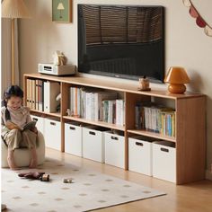 Heightened cabinets are super versatile! 
 Meet the storage needs of children from childhood to adulthood Den And Playroom Combo, Playroom And Tv Room Combo, Toy Storage Wall Unit, Tv Cabinet Storage, Den Playroom, Cabinet Minimalist, Toy Room Storage, Family Room Storage, Living Room Toy Storage