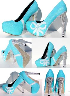 Blue Glitter Heels with Pearls – Wicked Addiction Blue Glitter Heels, Peacock Heels, Cream Heels, Glitter Heels, Glitter Shoes, Elegant Shoes, How To Make Shoes, Hot Shoes, Diy Shoes