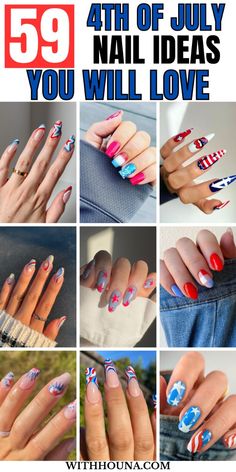 4th of July Nail Majesty - Elevate your Independence Day with nail art as majestic as the American spirit. Explore designs from glittering fireworks to the serene colors of freedom. Nail Designs 4th Of July, Fourth Of July Nails Designs, 4th Of July Nails Acrylic