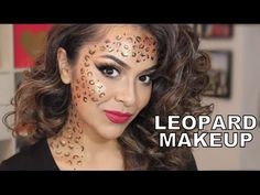 Leopard Makeup Tutorial, Cheetah Face Paint, Leopard Face Paint, Leopard Makeup Halloween, Last Minute Halloween Makeup, Easy Halloween Makeup Looks, Tiger Makeup