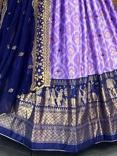 The upcoming wedding season calls for a truly mesmerizing outfit, and our fascinating lavender digital printed dola silk wedding lehenga choli is here to make a statement. Crafted with utmost care and attention to detail, this stunning lavender lehenga choli is the perfect pick for your festivals, weddings, occasions, and other events.
Featuring a lavender color dola silk material lehenga, this piece boasts a digitally printed design that adds a touch of elegance and uniqueness. The contrast foi Multicolor Digital Print Lehenga For Wedding, Diwali Lehenga With Digital Print On Georgette, Purple Floor-length Traditional Wear For Navratri, Wedding Sharara With Digital Print, Festival Georgette Lehenga With Digital Print, Festive Digital Print Georgette Lehenga, Fitted Digital Print Lehenga For Navratri, Festival Digital Print Georgette Lehenga, Festive Designer Choli With Digital Print