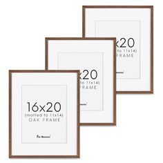 three frames are shown with the measurements for each frame and numbers to be printed on