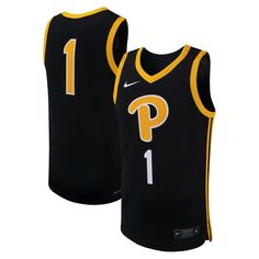 Add a bold finish to your game day look with this Pitt Panthers jersey from Nike. Lightweight and sleeveless, it's made with Dri-FIT fabric to offer breathability and comfort. This replica jersey draws inspiration from the gear worn by the Pitt Panthers on the court, featuring classic trims, team details and numbers on the front and back. The Pitt, Pitt Panthers, Sports Uniforms, Basketball Jersey, The Court, Nike Black, Men's Nike, Black Nikes, Game Day