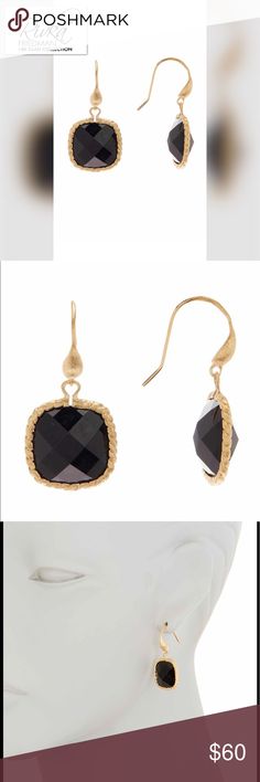 🆕RIVKA FRIEDMAN 18KT Gold Clad Onyx Drop Earring 🆕RIVKA FRIEDMAN 18KT Gold Clad Onyx Drop Earring Rivka Friedman Jewelry Earrings Gold Onyx Earrings For Evening, Elegant Faceted Earrings For Evening, Elegant Faceted Evening Earrings, Formal Onyx Gemstone Earrings, Luxury Gold Onyx Earrings, Gold Faceted Earrings For Evening, Elegant Yellow Gold Onyx Earrings, Chic Formal Gemstone Jewelry, Classic Onyx Jewelry For Party