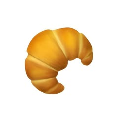 an orange croissant sitting on top of a white surface