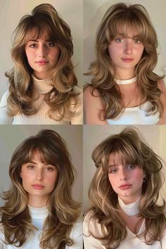 #BEAUTY ,#REALATIONSHIPS #Fashion #Outfits #Winter Outfits #Animals 60s Hair Medium Length, 70s Layered Hair With Bangs, 70s Medium Length Haircut, Retro Layered Hair, Volume Shag Haircut, 70s Long Layers, Late 70s Hairstyles, 60s Hair Inspiration, 70s Women Haircut