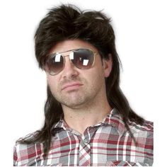 PRICES MAY VARY. Wig Type : Mutllet wig for men , every redneck 80's Party needs Mens Mullet Wigs! About this wig: High quality heat resistant synthetic fiber wigs, which is very suitable for long term use, no skin allergies. Ready to wesr - Pre styled upon arrival simply open and shake the wig out for a full free flow look. Occasion : This costume is great for all parties - 80s disco - halloween - christmas - office party - rock concert - punk show - heavy metal - mullet america look. Adjustabl Guys 80s Costume, Angel Haircut, Men With Mullets, Country Mullet, Adult Halloween Costume Ideas, Mens Mullet, Mullet Wigs, Trailer Trash Party, 80s Costumes