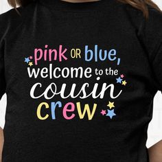 Gender Reveal Tshirts, Big Cousin Shirt, Gender Reveal Shirts, Ice Cream Theme, Cousin Crew, Planner Dashboard, Scrapbook Materials, Blog Template, Pink Or Blue