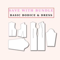 the basic sewing pattern is shown with instructions for how to sew