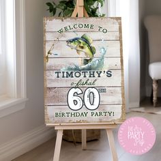 Fishing Birthday Party Welcome Sign Fisherman Theme Birthday Party It's O'fishal Digital Download Custom Welcome Poster Fishing Decor' A1 Size Welcome Sign Perfect size to fit on an easel ( Can custom size also ) **Matching Invitation Here**  https://www.etsy.com/au/listing/1457199574/fishing-birthday-party-invitation 60th Birthday Fishing Theme, Fishing Themed Party For Men, Adult Fishing Birthday Party Ideas, Fishing Party Decorations, Gone Fishing Party, Fishing Theme Party, Fishing Birthday Party, Party Welcome Sign, Fishing Party