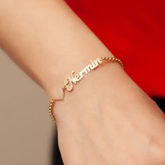 Personalized Name Gold Bracelet, 14k Solid Gold Name Bracelet, Mothers Gold, Dainty Custom Name Bracelet is a Great Gift For Her. Material: Solid Gold, real gold (not gold filled or no gold plated) Karat: 14 K (585) Height of Name:  9 - 10 mm The thickness of the name: 0.50 mm The character limitations: 9 letters Bracelet Length: 6" - 9"    M o r e  *  F r o m  *  U s   Goldstore Jewelry - https://etsy.me/3gHtcrZ * Editor's Pick - https://etsy.me/3CCLlmm * Cremation Urn Jewelry - https://etsy.me 14k Gold Name Bracelet For Anniversary, Valentine's Day Yellow Gold Bangle Bracelets, Yellow Gold Name Bracelet For Valentine's Day Anniversary, Yellow Gold Name Bracelet For Anniversary On Valentine's Day, Engraved Nameplate Bracelet For Valentine's Day, Gold Nameplate Bracelets For Valentine's Day, Rose Gold Bracelet For Mother's Day, Gold Jubilee Bracelet For Valentine's Day, 14k Gold Personalized Bracelet For Anniversary