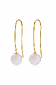 Equal parts sophisticated and chic, meet the Fin Earrings. Available in your choice of 14ct gold vermeil or sterling silver, the Fin earrings feature a round freshwater pearl, strung on a 3cm long drop. From your wedding day to everyday thereafter, the Fin earrings are the statement accessory you'll keep forever. Elegant Linear Earrings With Ear Wire, Elegant Linear Earrings With Ear Wire For Formal Events, Elegant Linear Ear Wire Earrings For Formal Occasions, Elegant Linear Ear Wire Earrings For Formal Events, Classic White Formal Linear Earrings, Classic Long Drop Pearl Earrings With Ear Wire, Classic Long Drop Pearl Earrings, Minimalist Pearl White Pearl Earrings For Formal Occasions, Elegant Single Drop Linear Earring