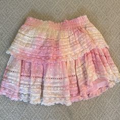 Super Cute Skirt For Dressy Occasions. It Has Only Been Worn Once Or Twice And Is In Very Good Condition. Yellow Ruffled Bottoms For Spring, Yellow Bohemian Bottoms With Ruffled Skirt, Yellow Ruffled Skirt For Summer, Multicolor Ruffled Mini Skirt For Spring, Multicolor Tiered Bottoms For Spring, Yellow Ruffled Skirt For Spring, Yellow Tiered Mini Skirt For Summer, Yellow Ruffled Mini Skirt For Spring, Yellow Bohemian Ruffled Skirt Bottoms