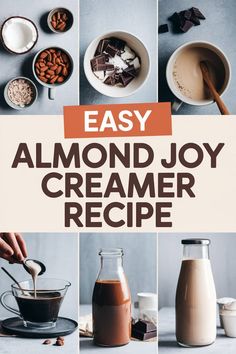 Life-Changing Almond Joy Creamer Recipe Homemade Creamer Flavors, Almond Joy Coffee Creamer Recipe, Almond Joy Creamer Recipe, Coconut Creamer For Coffee, Almond Joy Coffee Creamer, Almond Joy Coffee, Flavored Coffee Creamer Recipes, Brownies Coconut, Vietnamese Iced Coffee Recipe