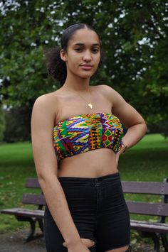 Africa print cotton crop top. It gives a sophisticated and elegant on a jeans or skirt for casual day out Trendy Fitted Bandeau Crop Top, Strapless Crop Top For Festival, Fitted Bandeau Top For Festival, Stretch Cotton Cropped Tube Top, Strapless Cotton Crop Top For Beach, Cropped Cotton Stretch Tube Top, Multicolor Fitted Strapless Crop Top, Fitted Multicolor Strapless Crop Top, Chic Cotton Bandeau Tube Top