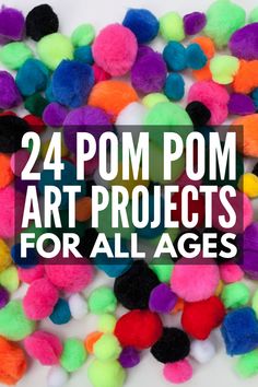 colorful pom pom art projects for all ages