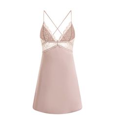 Elegant V-neck Chemise With Built-in Bra, V-neck Satin Chemise For Wedding Night, Party Sleepwear With Lace Trim In Satin, Satin V-neck Coquette Sleepwear, Sheer V-neck Slip Dress For Wedding Night, Elegant V-neck Night Slip, Lace Slip Dress For Sleep, V-neck Nightgown For Party, Sheer V-neck Slip Dress For Sleep