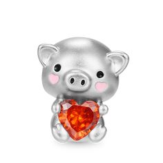 I found this beautiful item - Pig Charm from Gnoce.com, they offer Original Charms & Personalized Jewelry at affordable price. Like it? Cute Silver Charms For Gifts, Cute Charms For Valentine's Day Gift, Cute Valentine's Day Gift Charms, Sterling Silver Pink Charms Jewelry, Heart-shaped Jewelry With Removable Charms For Gift, Pink Heart-shaped Jewelry With Dangling Charms, Keychain Pig, Heart-shaped Jewelry With Removable Charms For Valentine's Day, Pig Necklace Jewelry