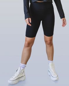 These biker shorts with pockets are a staple to your activewear collection. Comfortable and supportive, wear them from studio to street. Made in our soft and breathable, cotton like finish Cloudlux fabric. It is 4 way stretch and sweat drying, making it comfortable to wear on a daily. Machine Wash Inseam 8.5" Model is 5'7" wearing size S Sportswear Biker Shorts With Built-in Shorts For Workout, Casual Biker Shorts With Built-in Shorts For Training, Sporty High-stretch Biker Shorts, Mid-thigh Length, High Stretch Sweat Resistant Biker Shorts Sportswear, High Stretch Sweat Resistant Biker Shorts, High Stretch Biker Shorts For Sportswear, Trendy Activewear With Built-in Shorts Mid-thigh Length, Moisture-wicking High-waisted Biker Shorts For Workout, High Stretch Short Length Sportswear