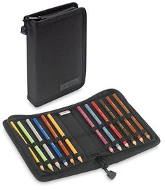 Case for 120 pencils is available, $33 Black Portable Pencil-shaped Pencil Case, Black School Cases With Pen Slots, Black Pencil Case For School, Black Pencil Organizers With Pen Holders, Black School Organizers With Pen Holders, Black Functional Organizers With Pen Slots, Functional Black Organizers With Pen Slots, Black Cases With Zipper Closure For Organization, Black Pencil Case With Pen Holders For Organization