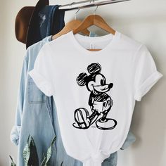 Mickey Sketch Disney Shirts, Mickey Ears Shirt, Toddler Birthday Shirt, Disney Shirt Welcome To Hollywood Prints! - Your Shirt Will Be Made In A Smoke And Pet Free Environment Soon After You Place Your Order. - Shirts Are Priced Individually. - This Item Is Made-To-Order So No Returns Or Refunds Will Be Accepted! We Guarantee High Quality Products! - We Accept Custom Orders. Please Get In Touch With Us And We Will Do Our Best For You. *** Processing Times *** - 5-7 Business Days* *Does Not Inclu Disney Vaca Mode Shirt, Disney T Shirt Ideas, Disney Clothes For Women, Mickey Sketch, Sketch Disney, Gifts For Disney Lovers, Disneyland Shirt, Disney Shirt Ideas, Disney Apparel