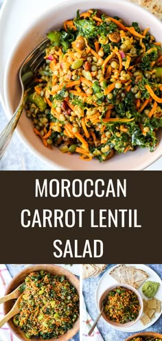 this moroccan carrot lentil salad is the perfect side dish for any meal it's easy to make and delicious