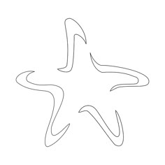 the outline of a starfish on a white background