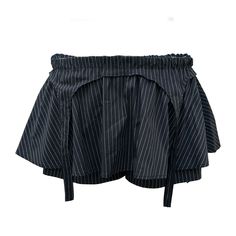 Pinstripe Garter Skort Stretch Skirt, Elastic Waistband, Size Chart, The Back, Elastic, Spandex, Skirt, How To Wear, Bloomer