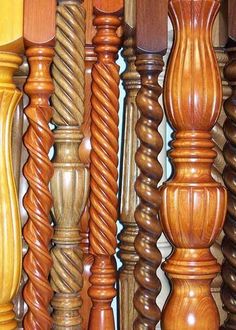 many different types and sizes of wooden balconies