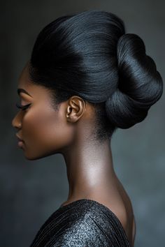 13 French Roll Hairstyles For Black Women - NeedleStar Women's Long Hairstyles, Hair Styles Updos