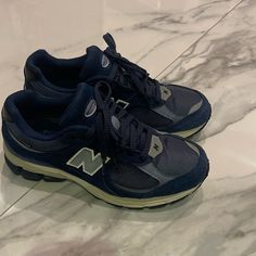 Brand New Worn 2 Times No Box Check All Photos Womens Size 7 New Balance 990v3 Navy, Dark Blue New Balance, Blue New Balance Shoes, New Balance Navy Blue, Navy Blue New Balance, Blue Shoes Women, New Balance 2002r, New Balance Blue, Navy Blue Shoes