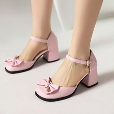 Gender: For WomenStyle: Fashion,KoreanOccasion: Casual,Party/Club,Office/CareerHeel Height: 6cmPlatform Height: 0.5cmSeason: Spring,Summer,Fall/Autumn,WinterPackage Contents: 1 x Shoes (Pair)Please see our size guide as below, you can choose the size according to your foot length and width.If your foot is a little wide and thick, we suggest you choose 1 size larger.Size Guide:28 = foot length 18.5-19cm (Foot width=6.5-7cm)29 = foot length 19-19.5cm (Foot width=7cm)30 = foot length 19.5-20cm (Foo Cute Spring Heels With Round Toe, Pink Block Heels With Ankle Strap, Pink Low Heel Mary Jane Heels, Spring Mary Jane Heels With Round Toe, Mary Jane Round Toe Heels For Spring, Cute Low Heel Pink Heels, Pink Mary Jane Low Heels, Cute Pink Low Heel Heels, Pink Low Heel Platform Shoes