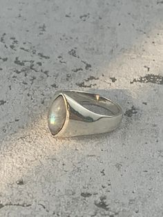 The ring is made of 925 sterling silver and holds a beautiful moonstone that reflects in a great blue. Rings Handmade, Moonstone Jewelry, Silver Rings Handmade, Moonstone Ring, Rings Statement, Sterling Silber, Moonstone, Statement Rings, Silver Ring