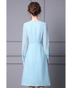 Get 10% off now! Buy Pretty Blue Knee Length Party Pleated Dress with Long Sleeves at cheap price online. Free stable shipping and pro custom service since 2009. Semi-formal Long Sleeve Pleated Dress, Pleated Long Sleeve Semi-formal Dress, Long Sleeve Pleated Semi-formal Dress, Formal Long Sleeve Knee-length Dress With Pleated Sleeves, Blue A-line Dress With Pleated Sleeves, Blue Pleated Knee-length Midi Dress, Blue Pleated Knee-length Dress, Light Blue Long Sleeve Formal Dress, Formal Light Blue Long Sleeve Dress