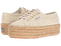 Superga 2790 Linen Rope Trendy Spring Platform Sneakers With Lug Sole, Spring Trendy Platform Sneakers With Lug Sole, Spring Platform Sneakers With Textured Sole For Streetwear, Summer High-top Platform Sneakers With Thick Bottom, Spring Streetwear Platform Sneakers With Rubber Sole, Summer Canvas Platform Sneakers With Round Toe, Spring Platform Sneakers With Woven Sole And Round Toe, White Platform Sneakers With Textured Sole For Summer, Trendy Thick Bottom Sneakers For Spring