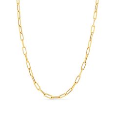 roberto coin fluted paperclip chain necklace Roberto Coins, Paperclip Necklace, Roberto Coin, Timeless Jewelry, Gold Collection, Gold Design, Paper Clip, The Necklace, Effortless Style