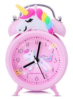 PRICES MAY VARY. UNICORN BIRTHDAY DECORATIONS FOR GIRLS - It's a special designed alarm clock for kids & teen girls. With cute and creative pink unicorn design, unique and special 3D dial, this girls alarm clock is a perfect gift for your kids for parties, birthday, the children's day, Christmas, housewarming, or any meaningful day. LOUD ENOUGH - This is a kids alarm clock ok to wake, which is very suitable for heavy sleepers. It is loud enough to wake your girls from a deep sleep. You don't nee Unicorn Clock, Jam Alarm, Unicorn Birthday Decorations, Unicorn Room Decor, Cute Bedroom, Kids Alarm Clock, Clock For Kids, Cartoon Unicorn