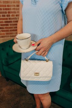 Make a statement with this gorgeous White Quilt Leather Purse! With a luxurious quilted leather exterior and a sleek chain for a crossbody look, this purse is sure to turn heads. Sashay your way to the party in style and comfort! Chic Formal Shoulder Bag With Diamond Quilting, Elegant Quilted Evening Clutch, Elegant Quilted Clutch For Evening, Elegant Quilted Wallet On Chain Crossbody, Elegant White Crossbody Wallet On Chain, Chic Evening Shoulder Bag With Diamond Quilting, Chic Quilted Evening Clutch, Elegant Quilted Clutch For Formal Occasions, Chic White Wallet On Chain For Everyday