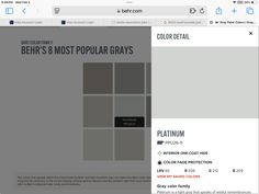 an image of a website page with the text beer's most popular grays